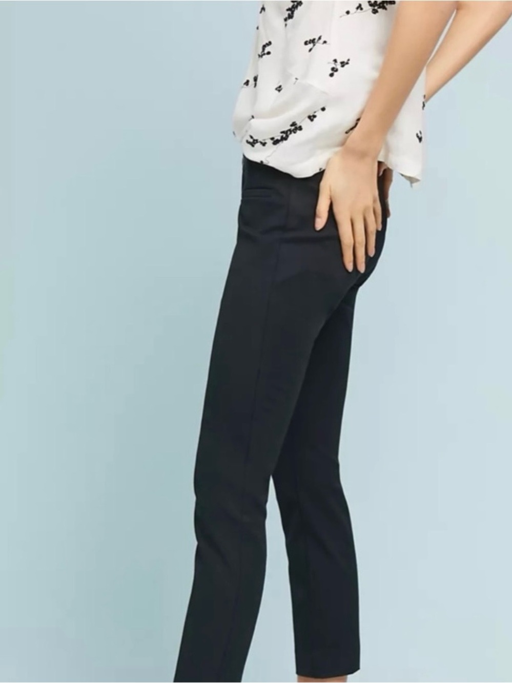 Anthropologie The Essential Slim Black Pants.